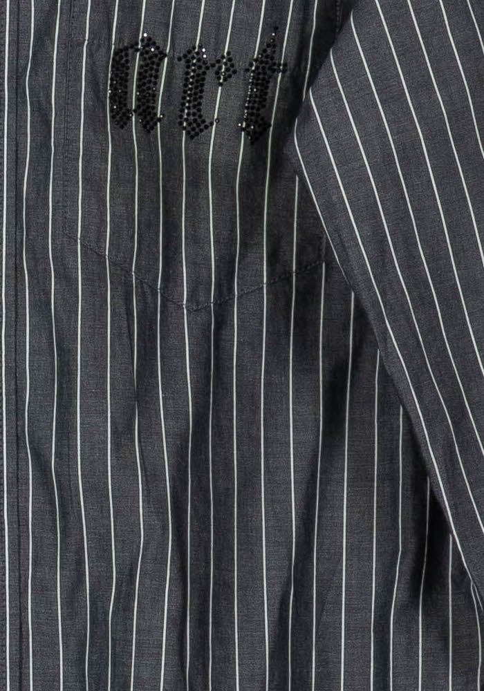 Chemise Rayée Grise et Blanche - Taille XS/34 de la marque Zadig&Voltaire | PARAD113617 - Vendu par Paradigme - Image 3