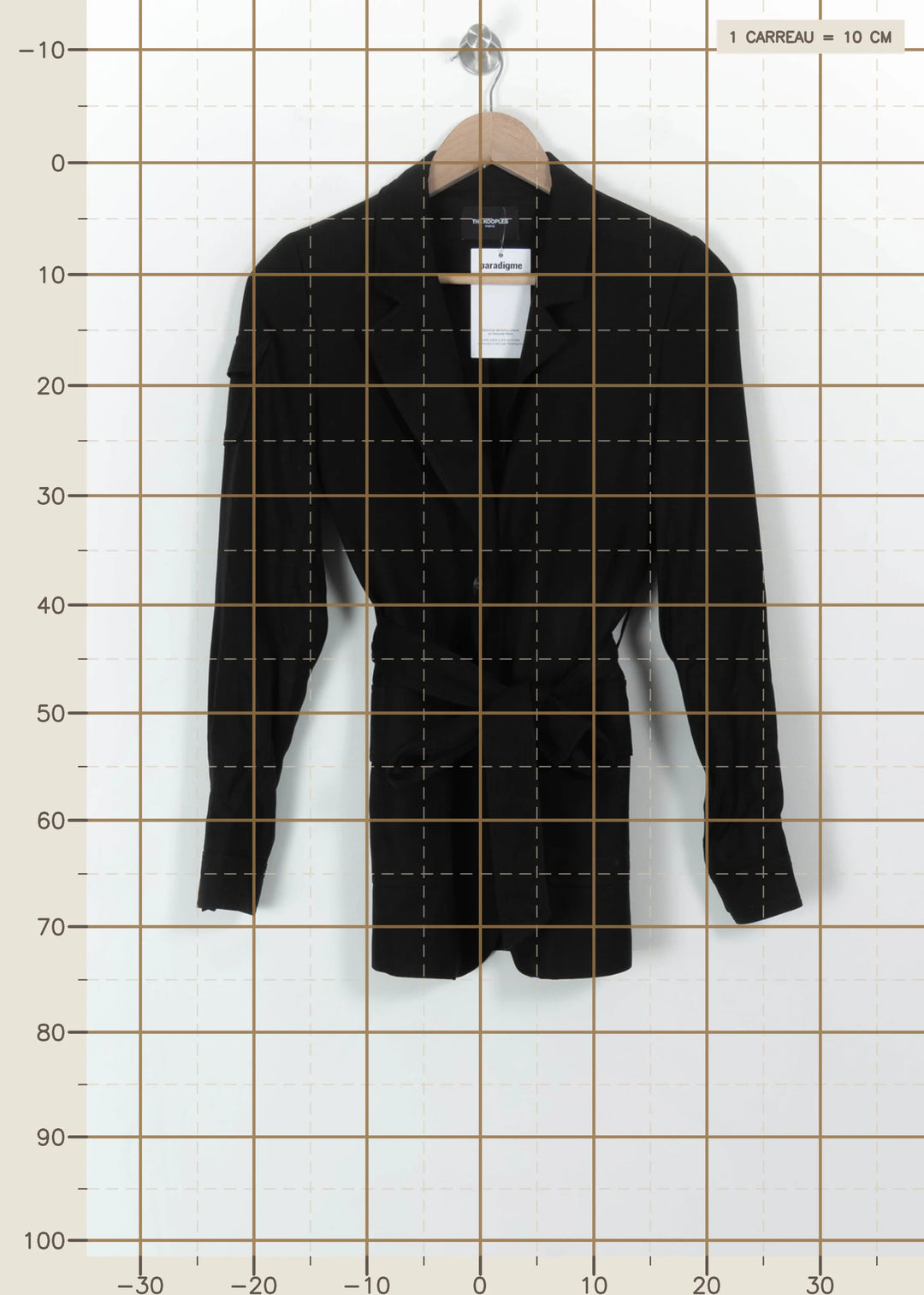 Veste Ceinturée Noire - Taille XS/34 de la marque The Kooples | PARAD113619 - Vendu par Paradigme - Image 4