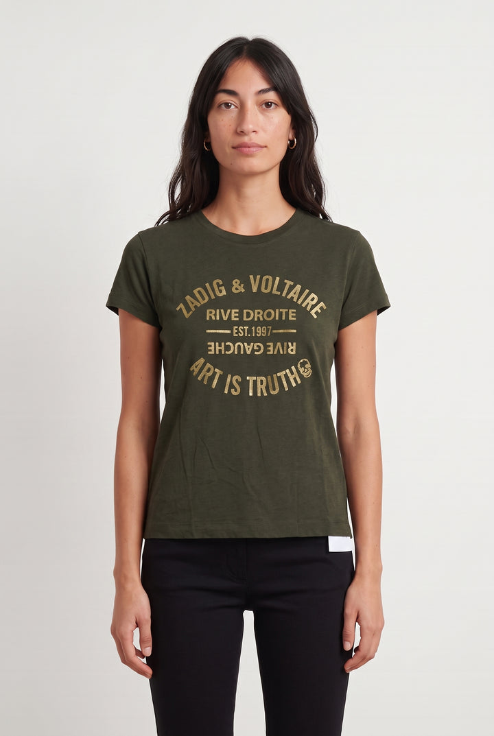 Tee-shirt Vert - Taille XS/34 de la marque Zadig&Voltaire | PARAD113620 - Vendu par Paradigme - Image 1