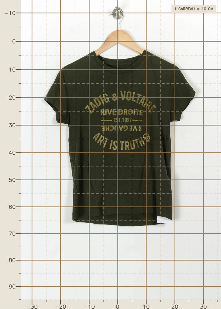 Tee-shirt Vert - Taille XS/34 de la marque Zadig&Voltaire | PARAD113620 - Vendu par Paradigme - Image 4
