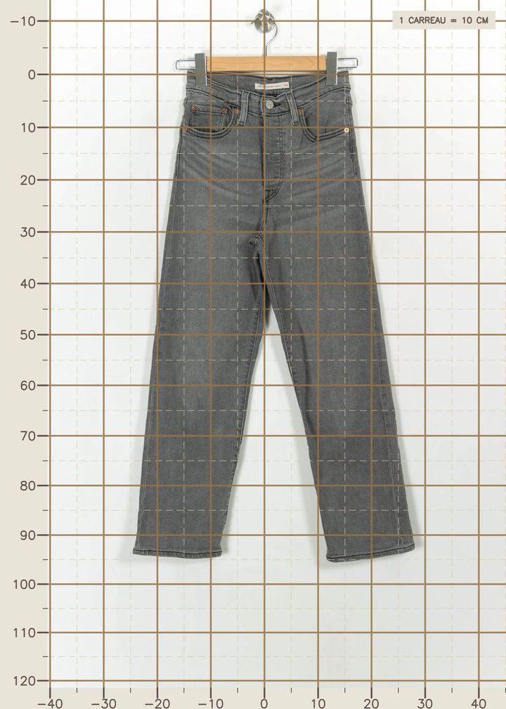 Jean Droit Gris - Taille XS/34 de la marque Levi's | PARAD113627 - Vendu par Paradigme - Image 4