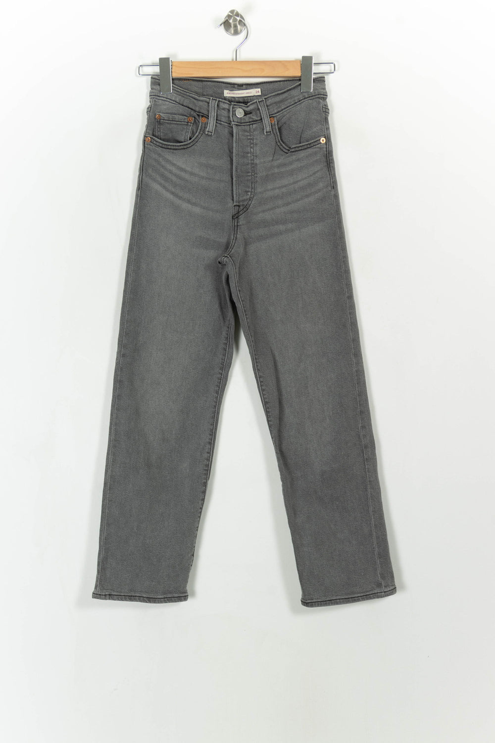 Jean Droit Gris - Taille XS/34 de la marque Levi's | PARAD113627 - Vendu par Paradigme - Image 2
