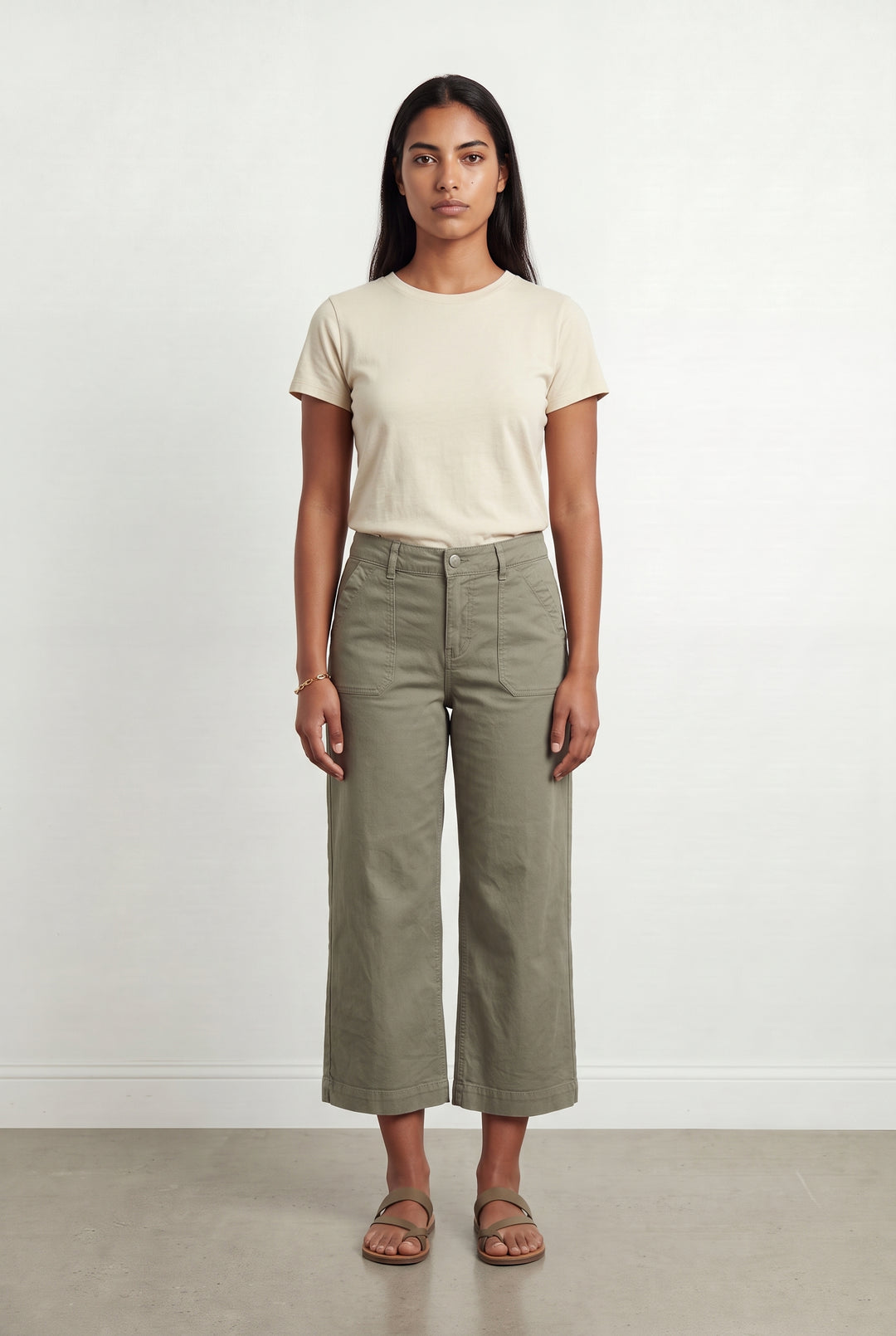 Pantalon Chino Vert - Taille L/40 de la marque Maison 123 | PARAD113631 - Vendu par Paradigme - Image 1