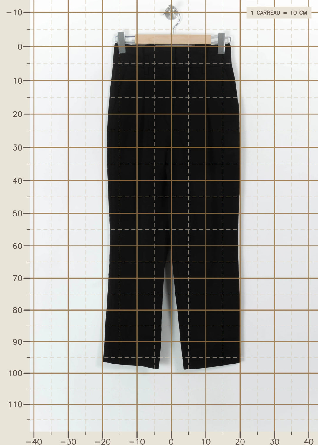 Pantalon Noir - Taille S/36 de la marque Caroll | PARAD113632 - Vendu par Paradigme - Image 4
