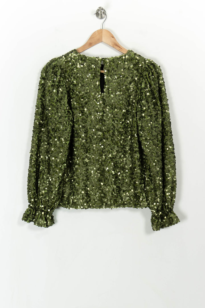 Blouse Verte - Taille S/36 de la marque Sézane | PARAD113635 - Vendu par Paradigme - Image 5