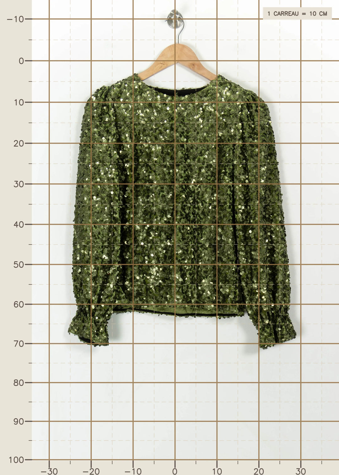 Blouse Verte - Taille S/36 de la marque Sézane | PARAD113635 - Vendu par Paradigme - Image 4