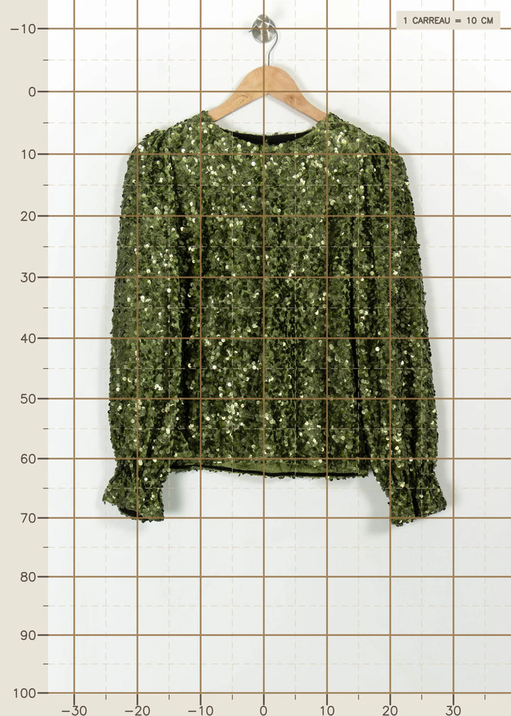 Blouse Verte - Taille S/36 de la marque Sézane | PARAD113635 - Vendu par Paradigme - Image 4