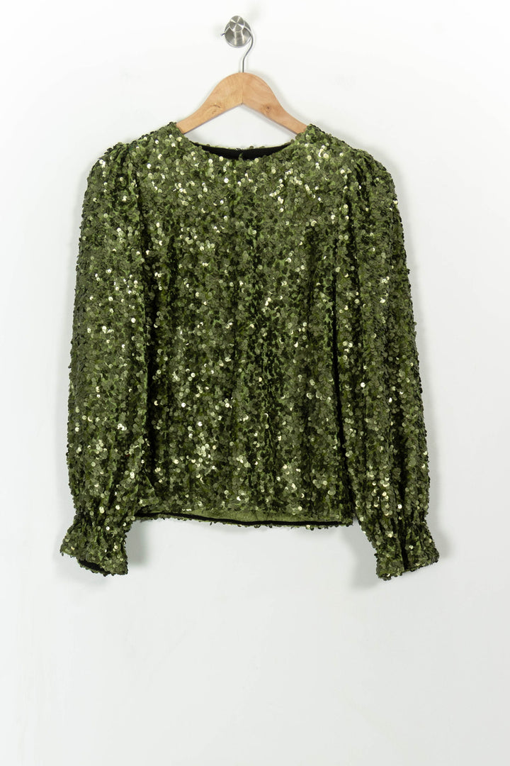 Blouse Verte - Taille S/36 de la marque Sézane | PARAD113635 - Vendu par Paradigme - Image 2