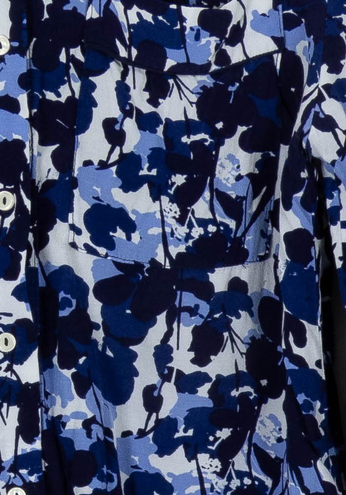 Chemise Fleurie Bleue et Blanche - Taille S/36 de la marque Suncoo | PARAD113636 - Vendu par Paradigme - Image 3
