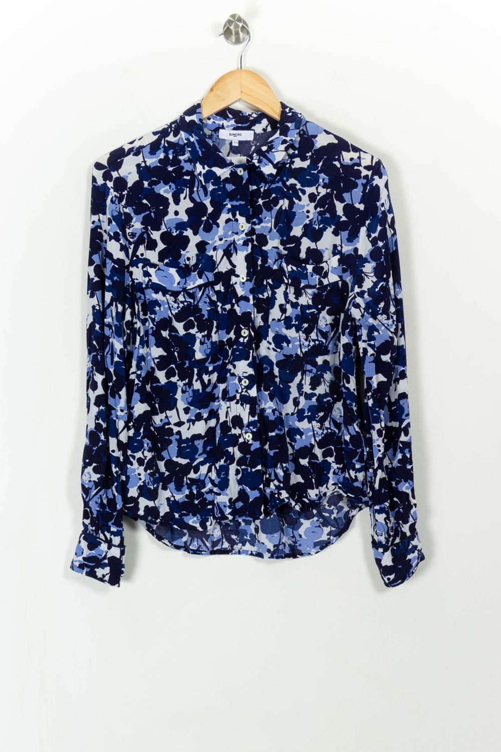 Chemise Fleurie Bleue et Blanche - Taille S/36 de la marque Suncoo | PARAD113636 - Vendu par Paradigme - Image 2