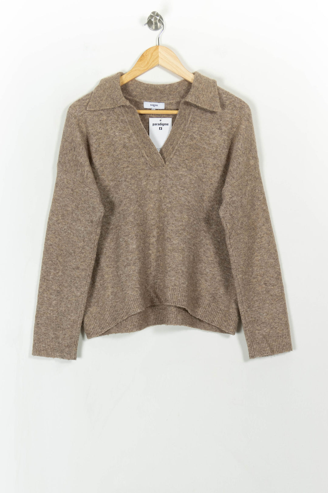 Pull Marron - Taille S/36 de la marque Suncoo | PARAD113638 - Vendu par Paradigme - Image 2