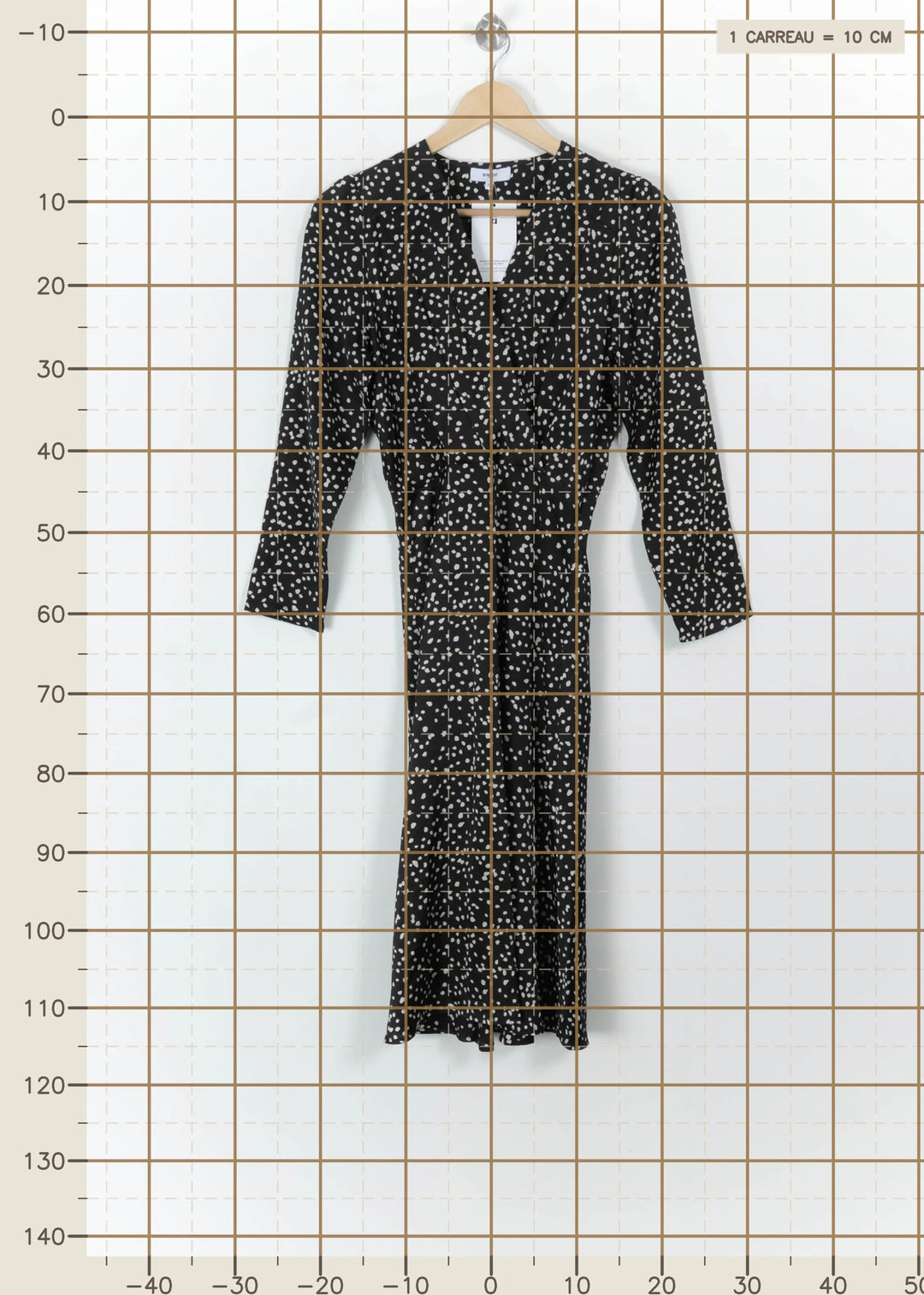 Robe Midi Noire et Blanche - Taille XS/34 de la marque Suncoo | PARAD113639 - Vendu par Paradigme - Image 4
