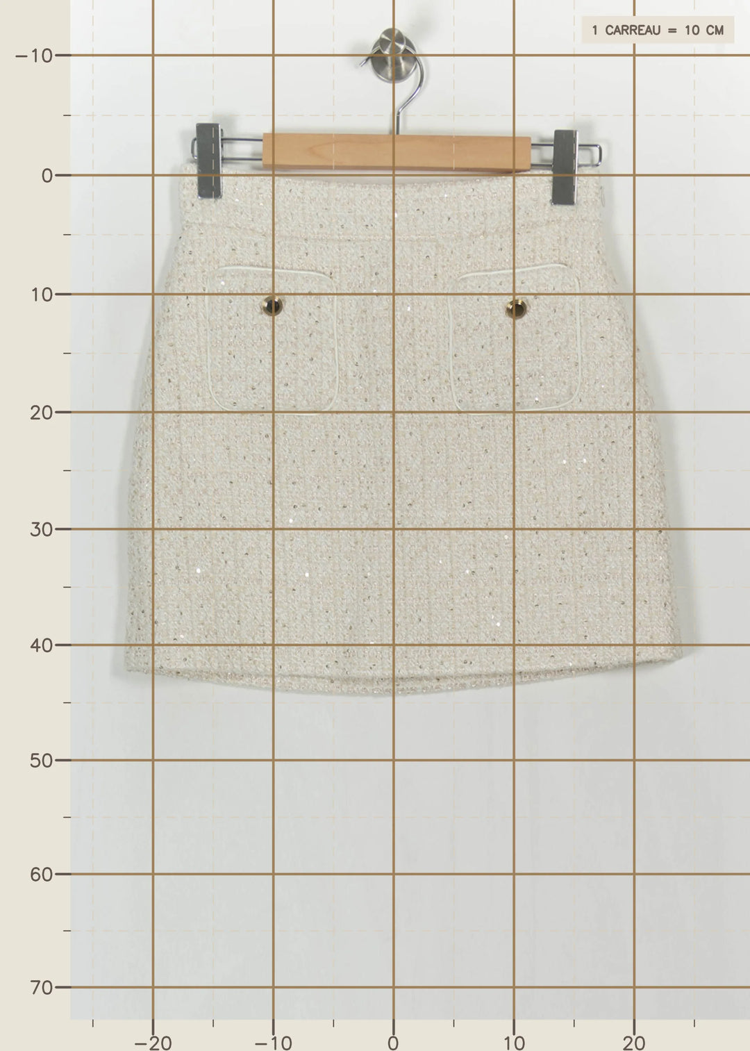 Jupe Courte Dorée - Taille S/36 de la marque ZAPA | PARAD113645 - Vendu par Paradigme - Image 4