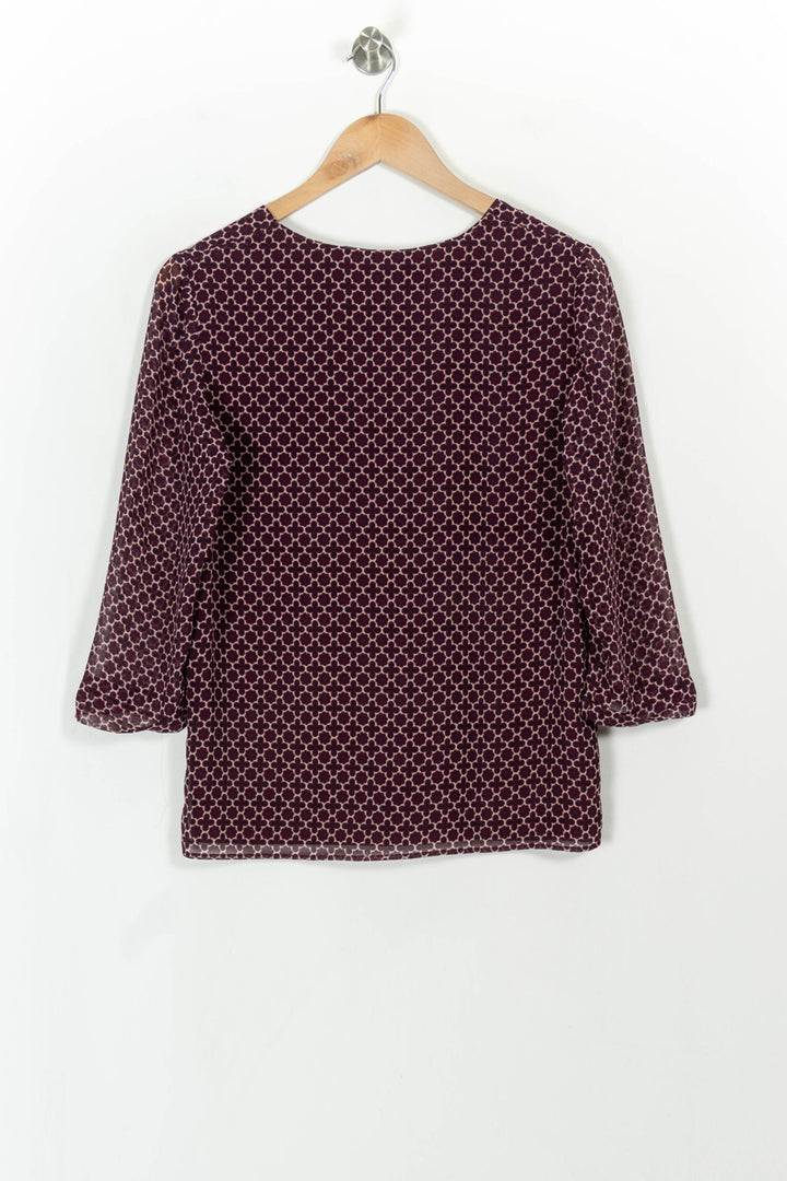 Blouse Violette et Beige - Taille S/36 de la marque Maison 123 | PARAD113647 - Vendu par Paradigme - Image 5