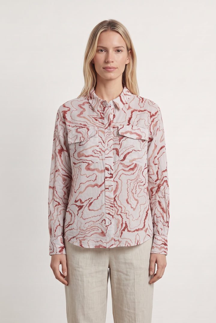 Chemise Blanche et Rouge - Taille S/36 de la marque Suncoo | PARAD113648 - Vendu par Paradigme - Image 1