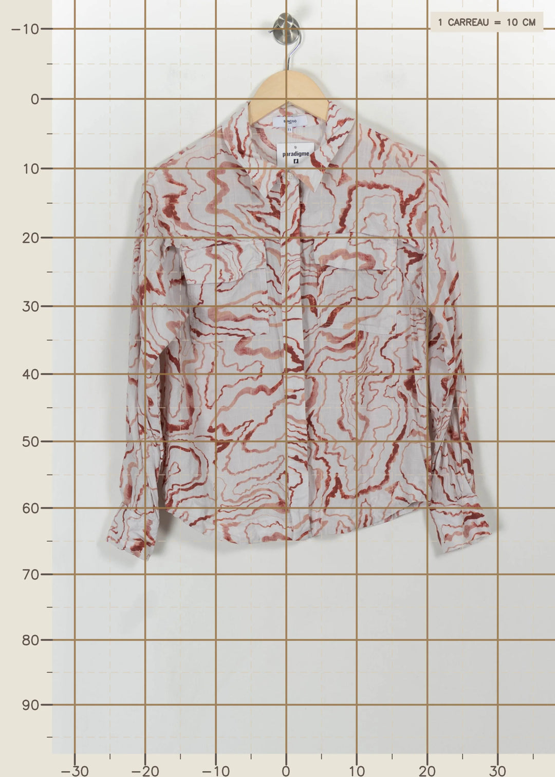 Chemise Blanche et Rouge - Taille S/36 de la marque Suncoo | PARAD113648 - Vendu par Paradigme - Image 4
