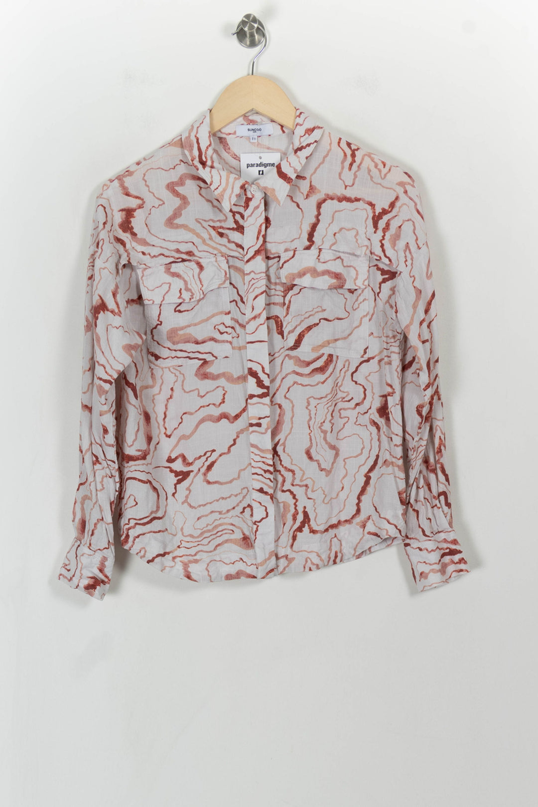 Chemise Blanche et Rouge - Taille S/36 de la marque Suncoo | PARAD113648 - Vendu par Paradigme - Image 2