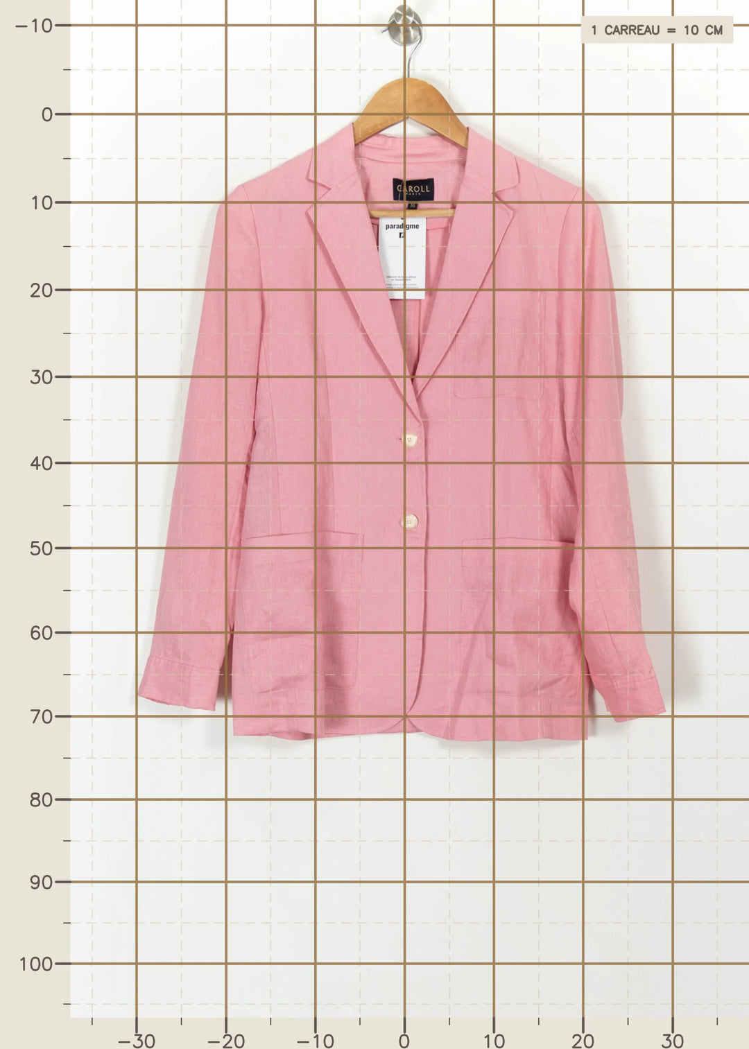 Blazer Rose - Taille S/36 de la marque Caroll | PARAD113651 - Vendu par Paradigme - Image 4