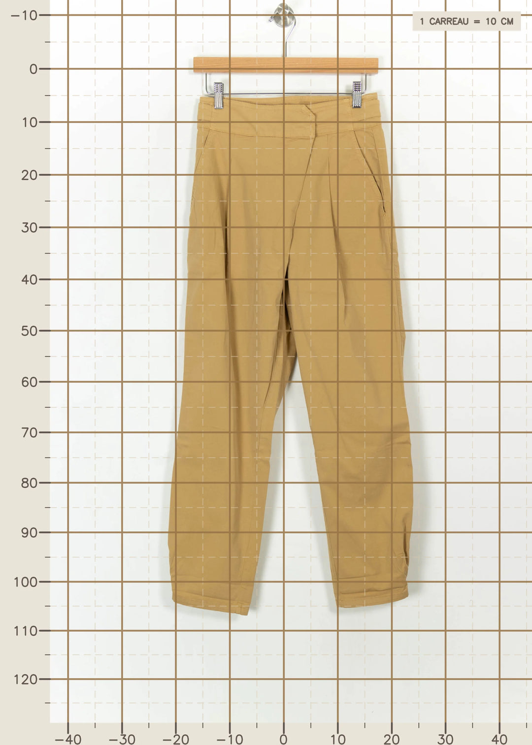 Pantalon Beige - Taille S/36 de la marque Caroll | PARAD113652 - Vendu par Paradigme - Image 4