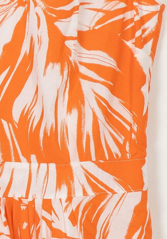 Robe Courte Orange et Blanche - Taille S/36 de la marque Caroll | PARAD113657 - Vendu par Paradigme - Image 3