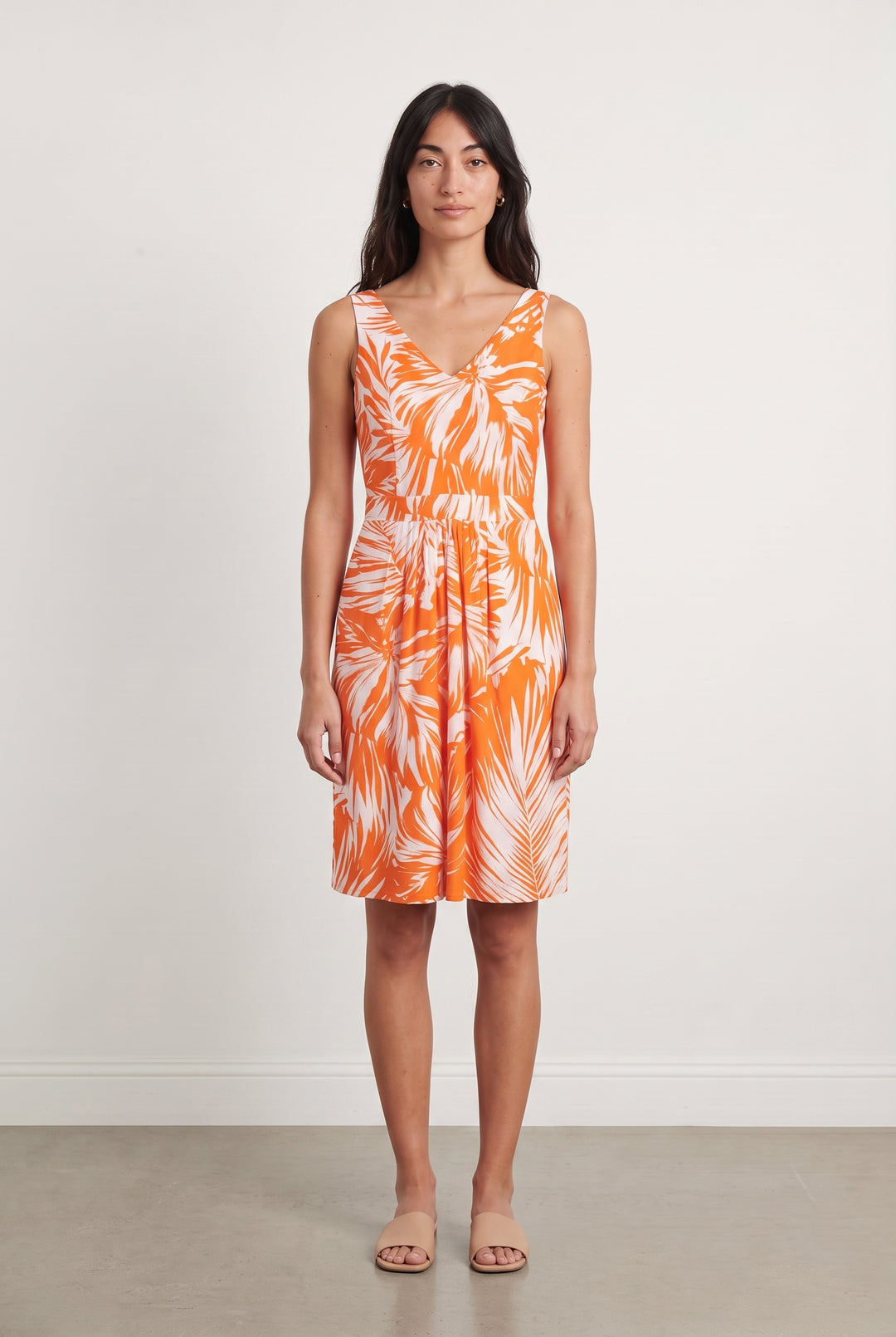 Robe Courte Orange et Blanche - Taille S/36 de la marque Caroll | PARAD113657 - Vendu par Paradigme - Image 1