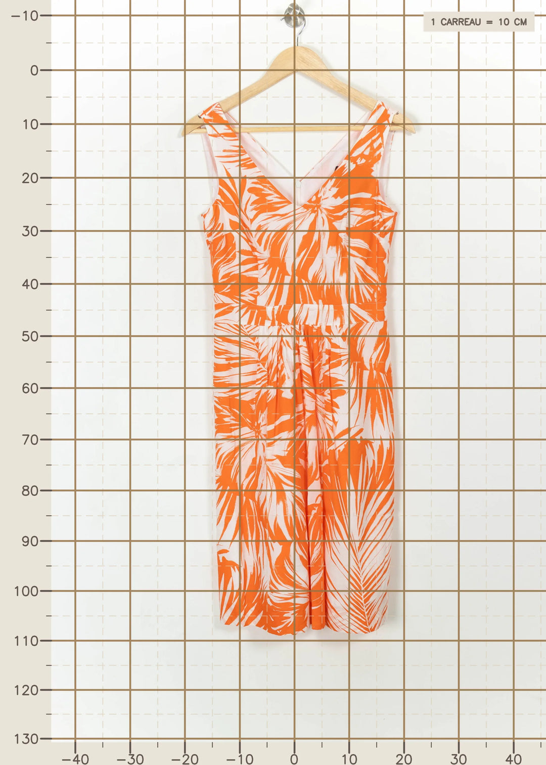 Robe Courte Orange et Blanche - Taille S/36 de la marque Caroll | PARAD113657 - Vendu par Paradigme - Image 4