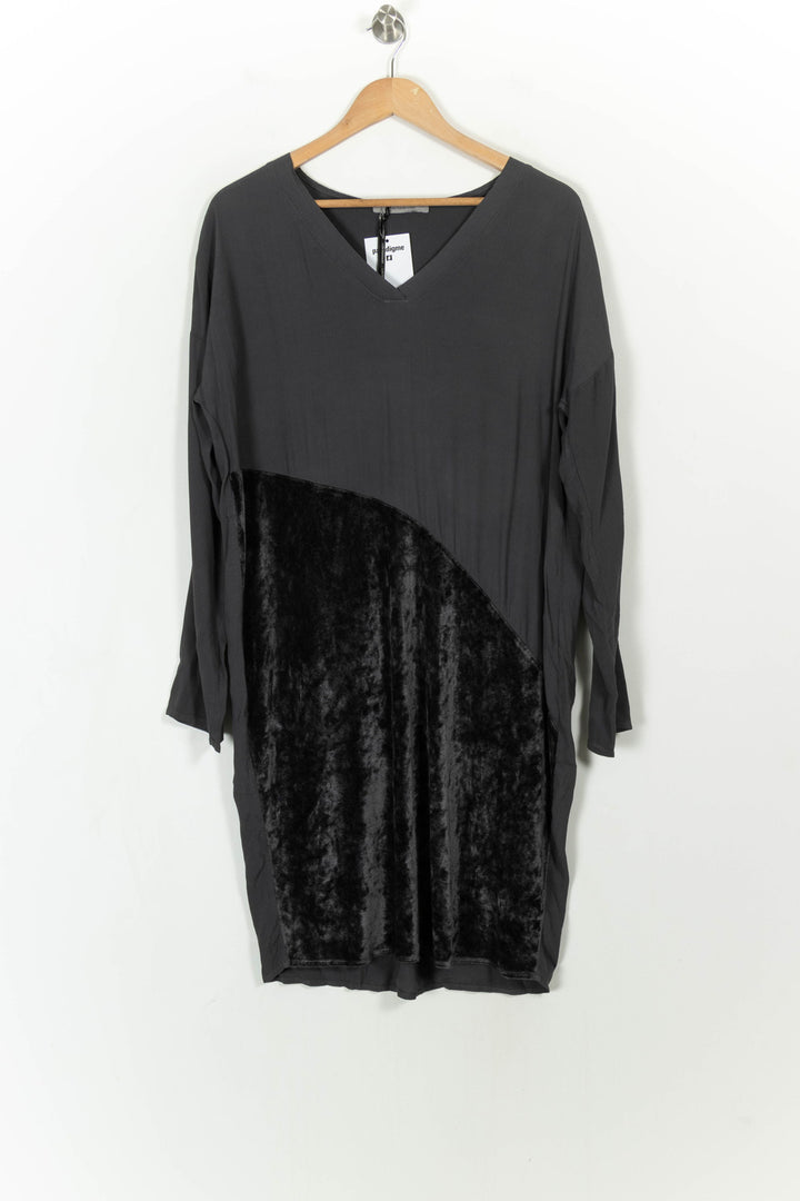 Robe Gris et Noir - Taille M/38 de la marque La Fée Maraboutée | PARAD113658 - Vendu par Paradigme - Image 2
