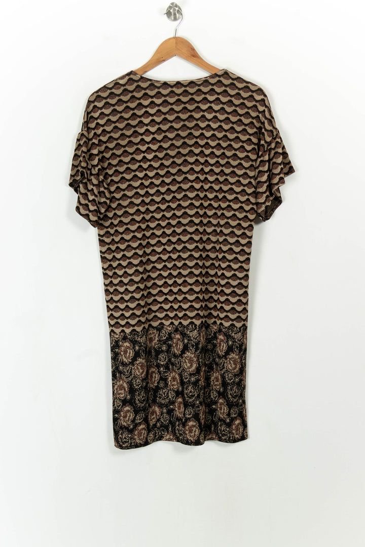 Robe Marron et Noir - Taille S/36 de la marque La Fée Maraboutée | PARAD113659 - Vendu par Paradigme - Image 5