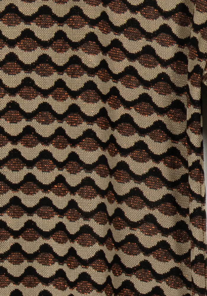 Robe Marron et Noir - Taille S/36 de la marque La Fée Maraboutée | PARAD113659 - Vendu par Paradigme - Image 3