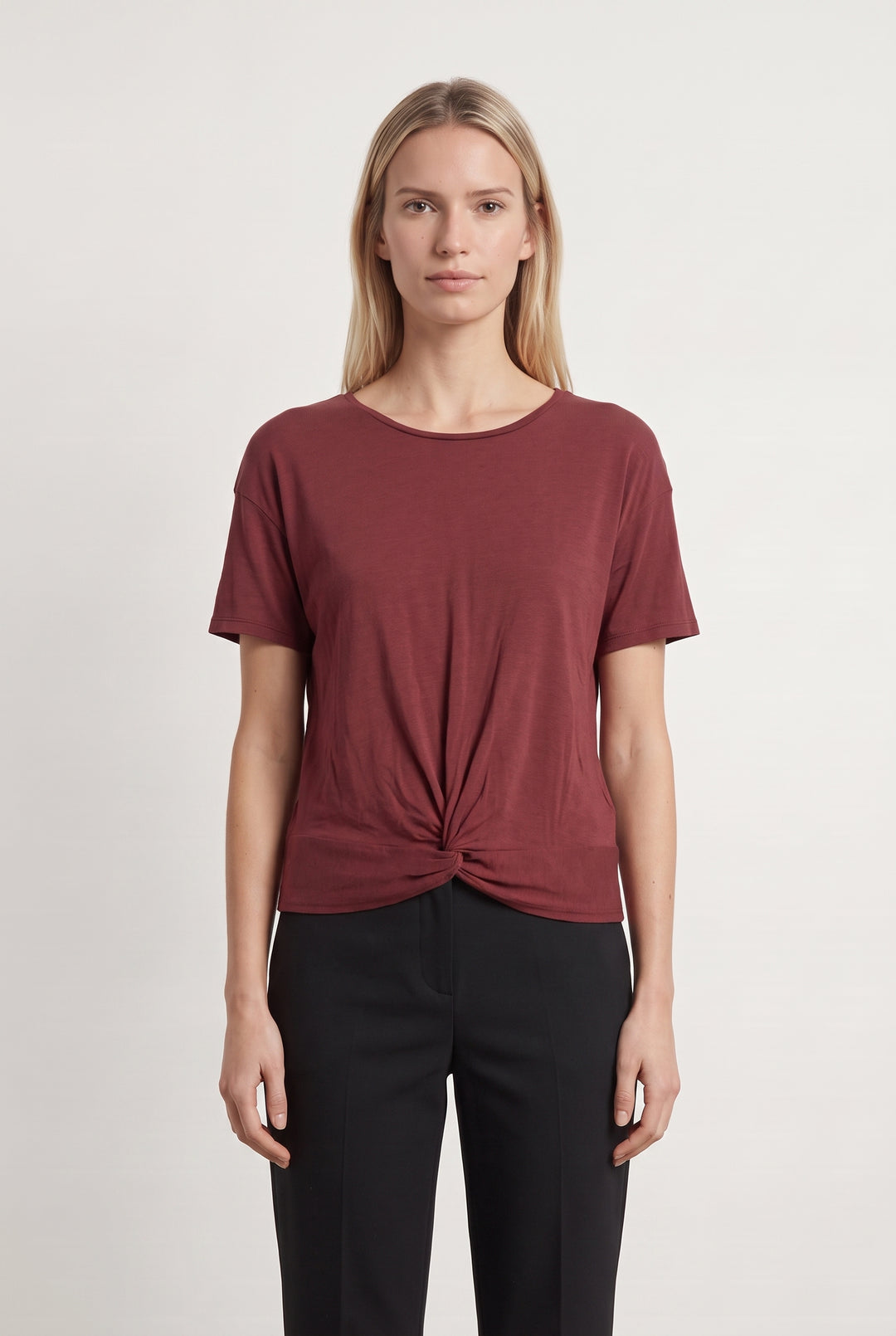 Tee-shirt Bordeaux - Taille M/38 de la marque La Fée Maraboutée | PARAD113660 - Vendu par Paradigme - Image 1