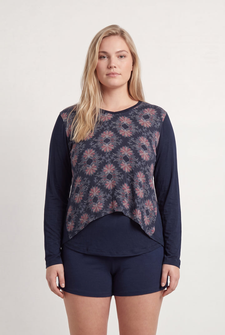 Tee-shirt à Manches Longues Bleu - Taille XL/42 de la marque La Fée Maraboutée | PARAD113661 - Vendu par Paradigme - Image 1