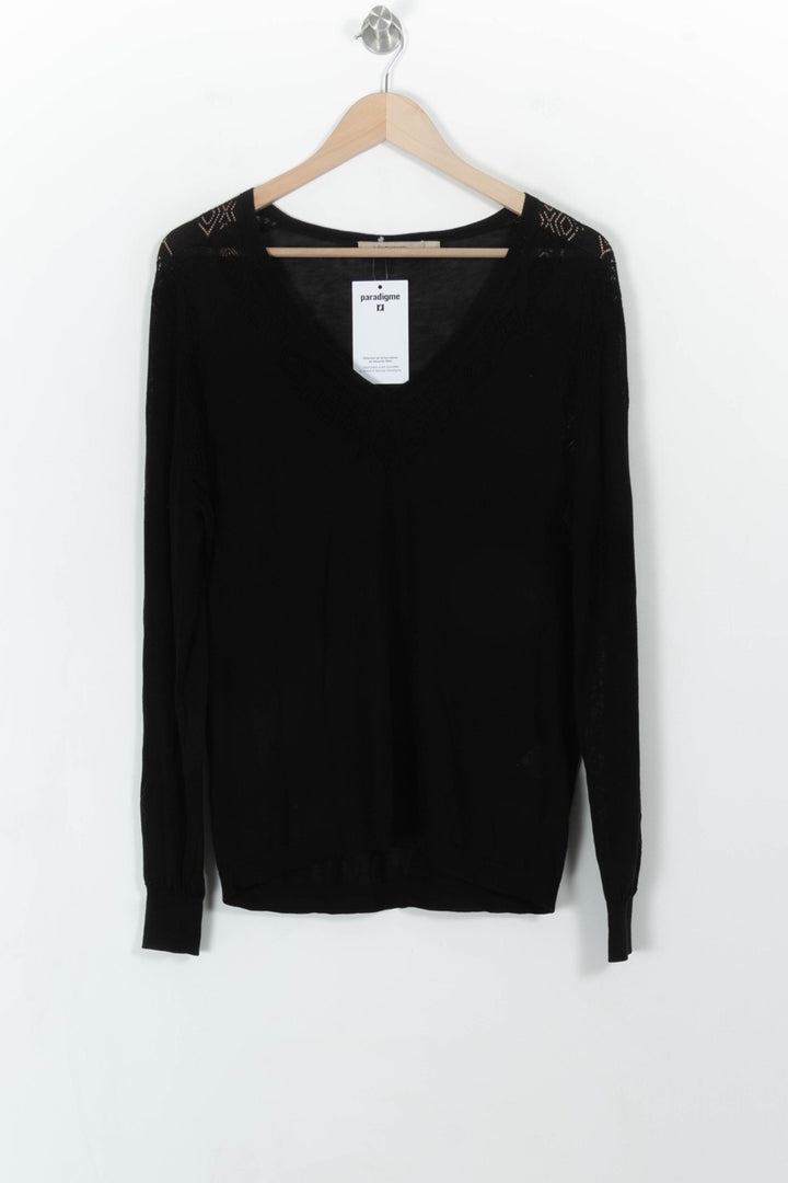 Pull Noir - Taille L/40 de la marque La Fée Maraboutée | PARAD113663 - Vendu par Paradigme - Image 2