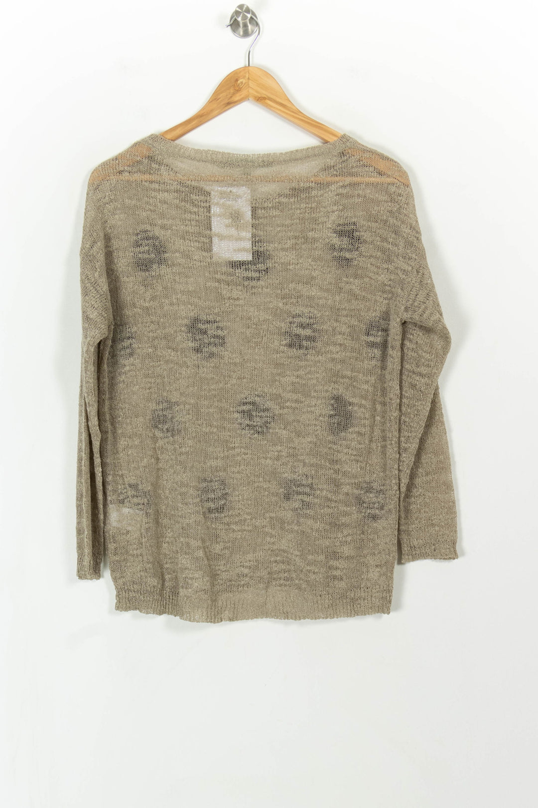 Pull Beige et Noir - Taille M/38 de la marque La Fée Maraboutée | PARAD113665 - Vendu par Paradigme - Image 5