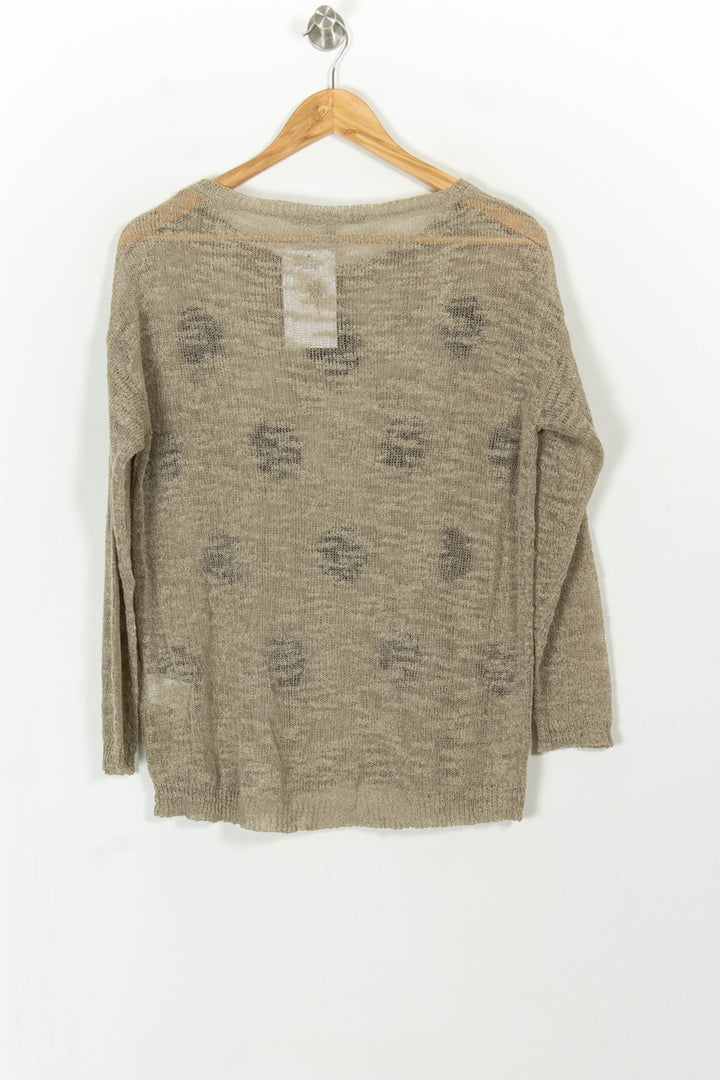 Pull Beige et Noir - Taille M/38 de la marque La Fée Maraboutée | PARAD113665 - Vendu par Paradigme - Image 5