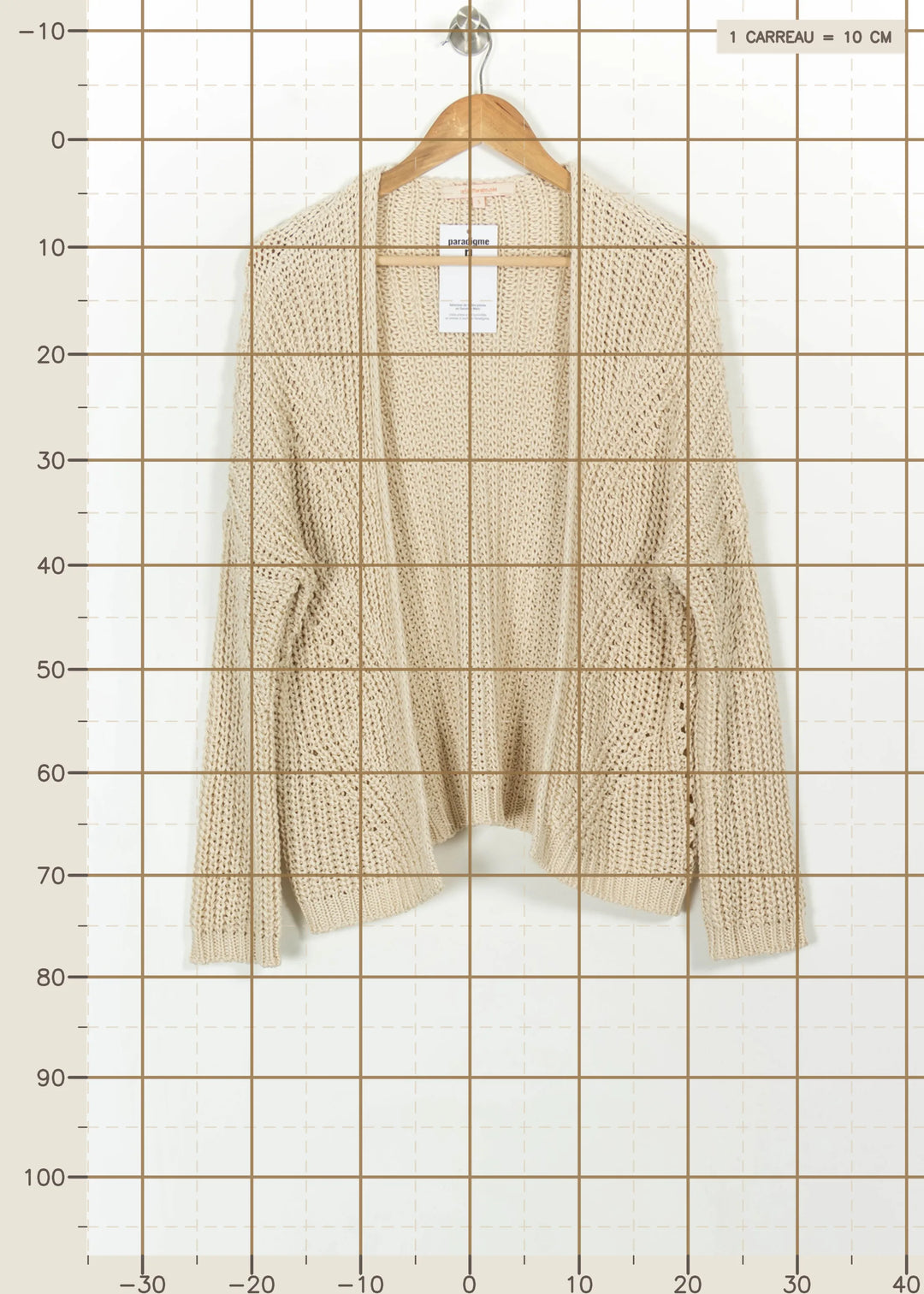 Gilet Beige - Taille S/36 de la marque La Fée Maraboutée | PARAD113666 - Vendu par Paradigme - Image 4