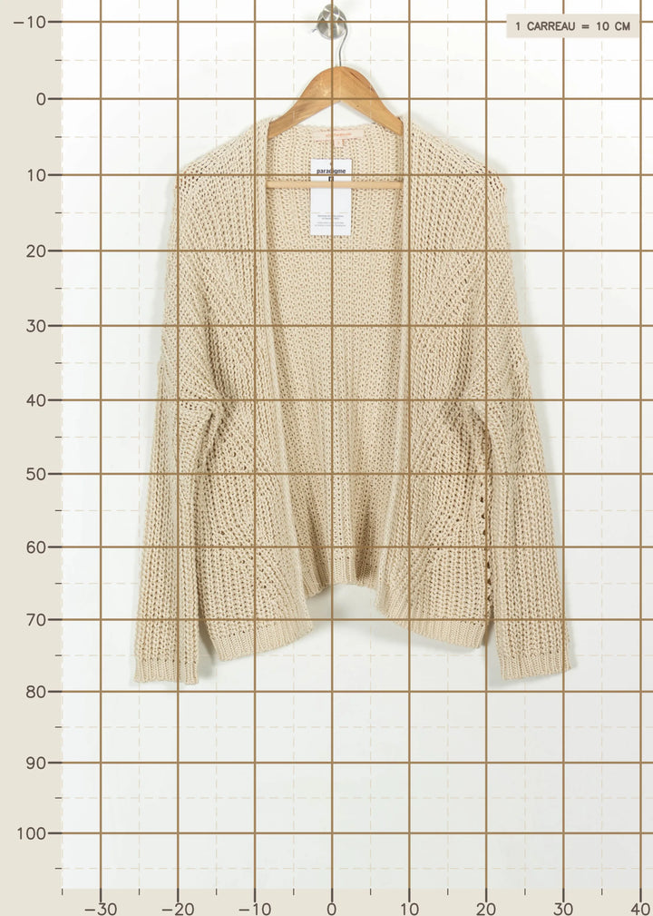 Gilet Beige - Taille S/36 de la marque La Fée Maraboutée | PARAD113666 - Vendu par Paradigme - Image 4