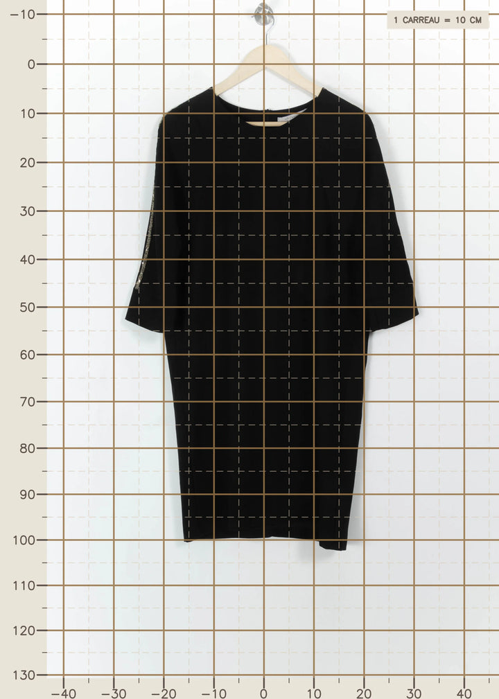Robe Noire - Taille M/38 de la marque La Fée Maraboutée | PARAD113667 - Vendu par Paradigme - Image 4