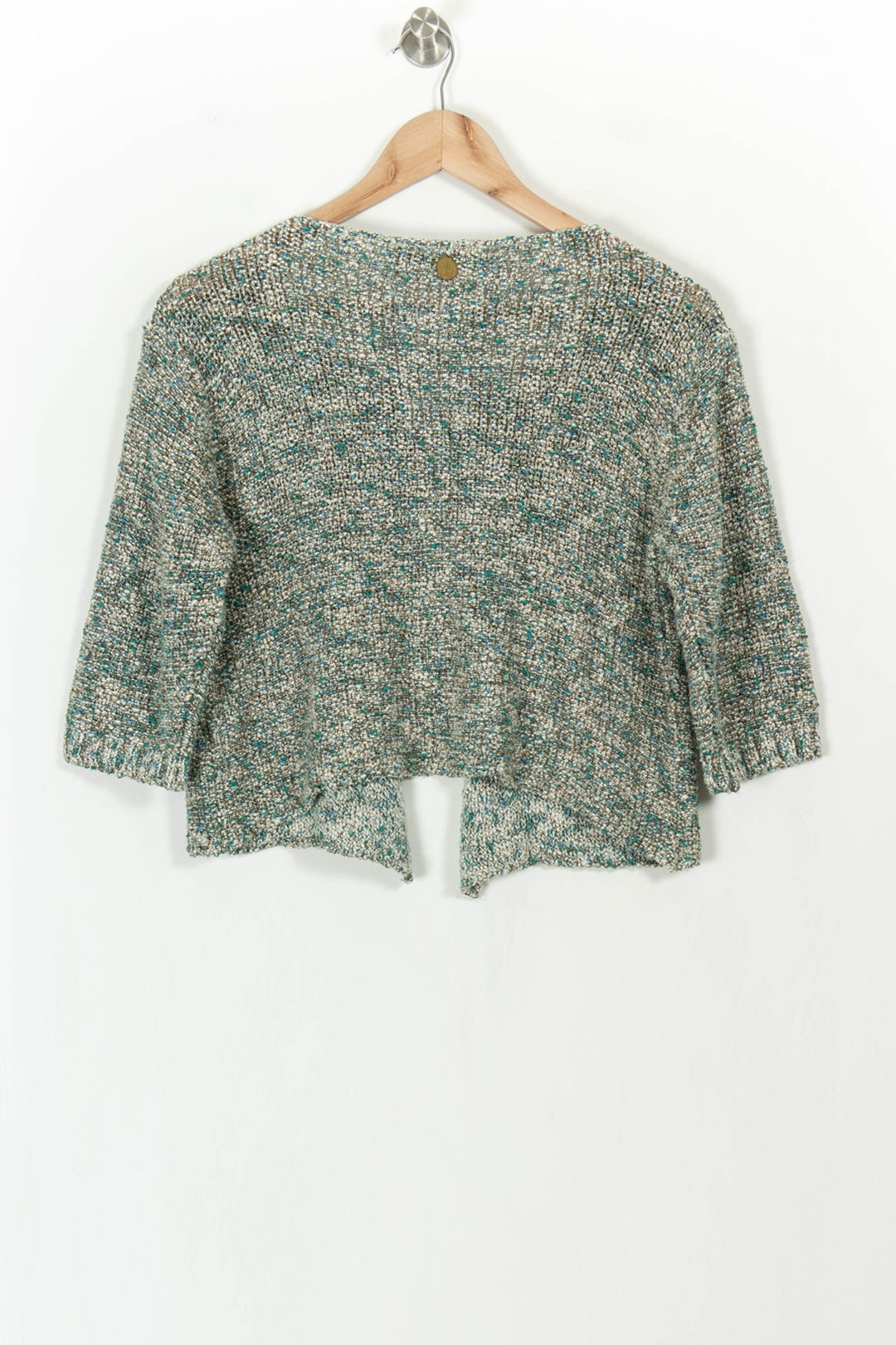 Gilet Vert et Beige - Taille L/40 de la marque La Fée Maraboutée | PARAD113671 - Vendu par Paradigme - Image 5