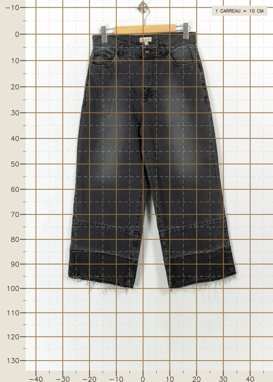 Jean Large Gris - Taille XL/42 de la marque La Fée Maraboutée | PARAD113672 - Vendu par Paradigme - Image 4