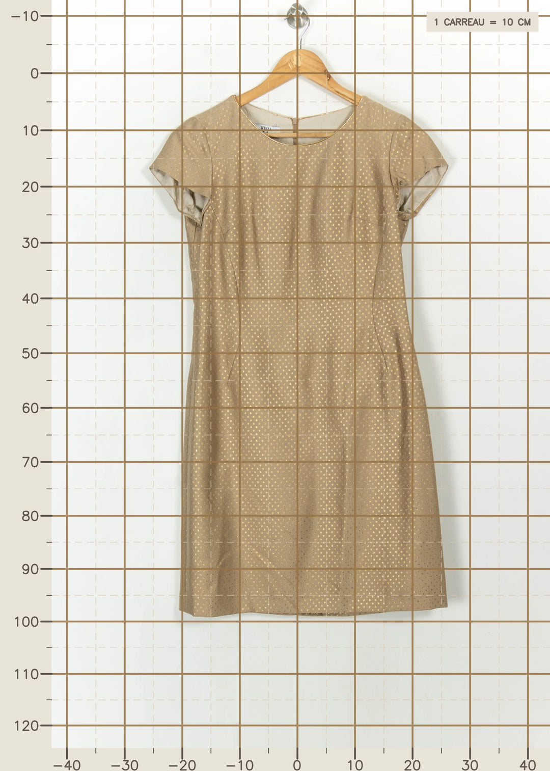Robe Droite Beige - Taille L/40 de la marque Weill | PARAD113677 - Vendu par Paradigme - Image 4