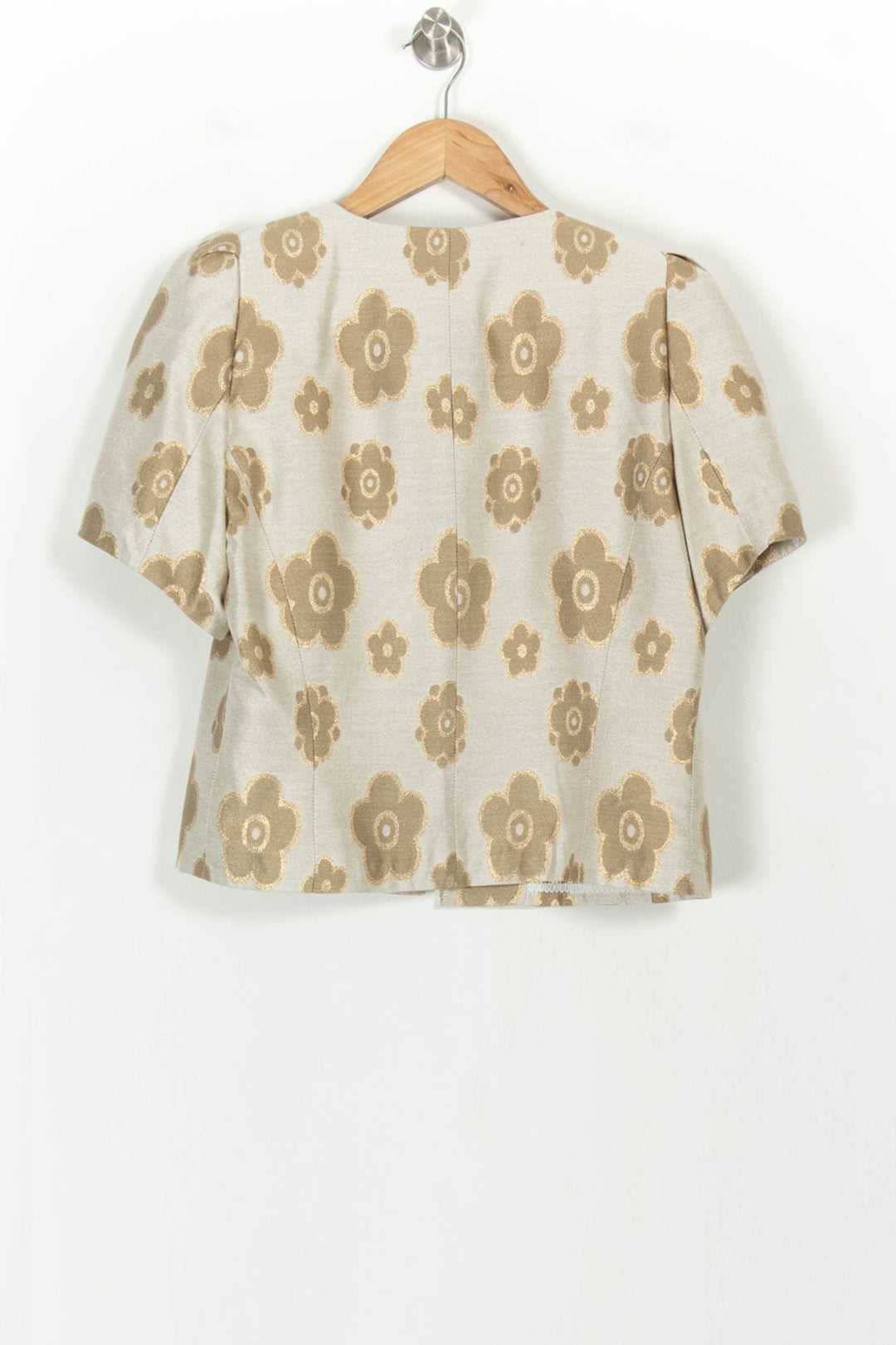 Veste Courte Beige et Dorée - Taille M/38 de la marque Weill | PARAD113681 - Vendu par Paradigme - Image 5