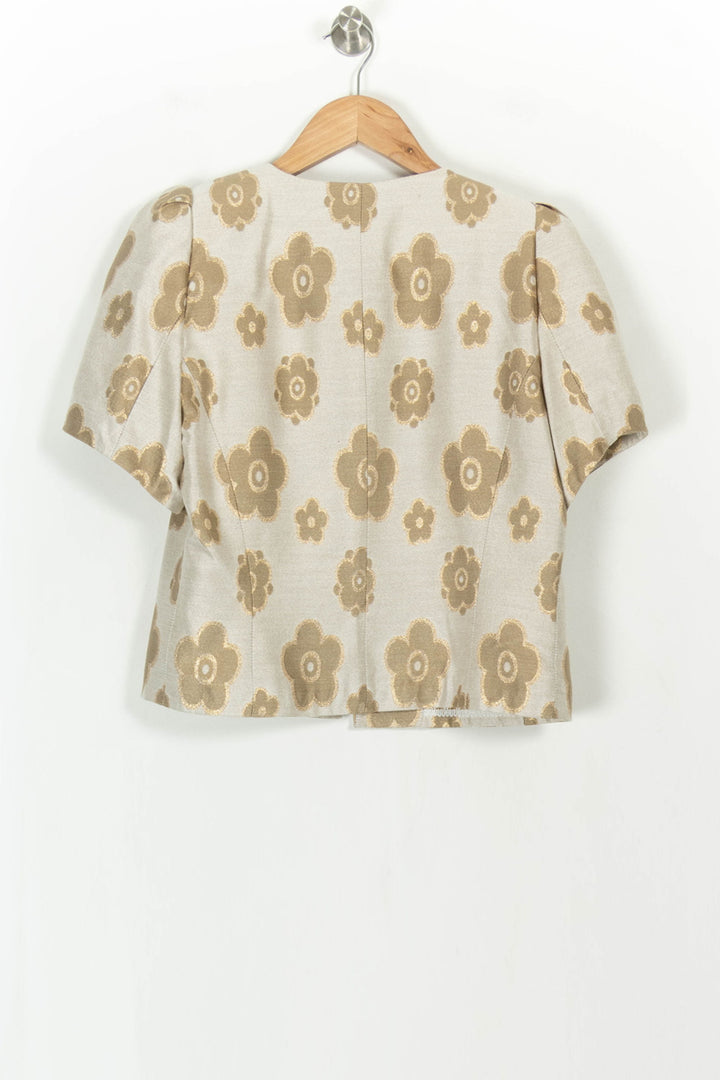 Veste Courte Beige et Dorée - Taille M/38 de la marque Weill | PARAD113681 - Vendu par Paradigme - Image 5
