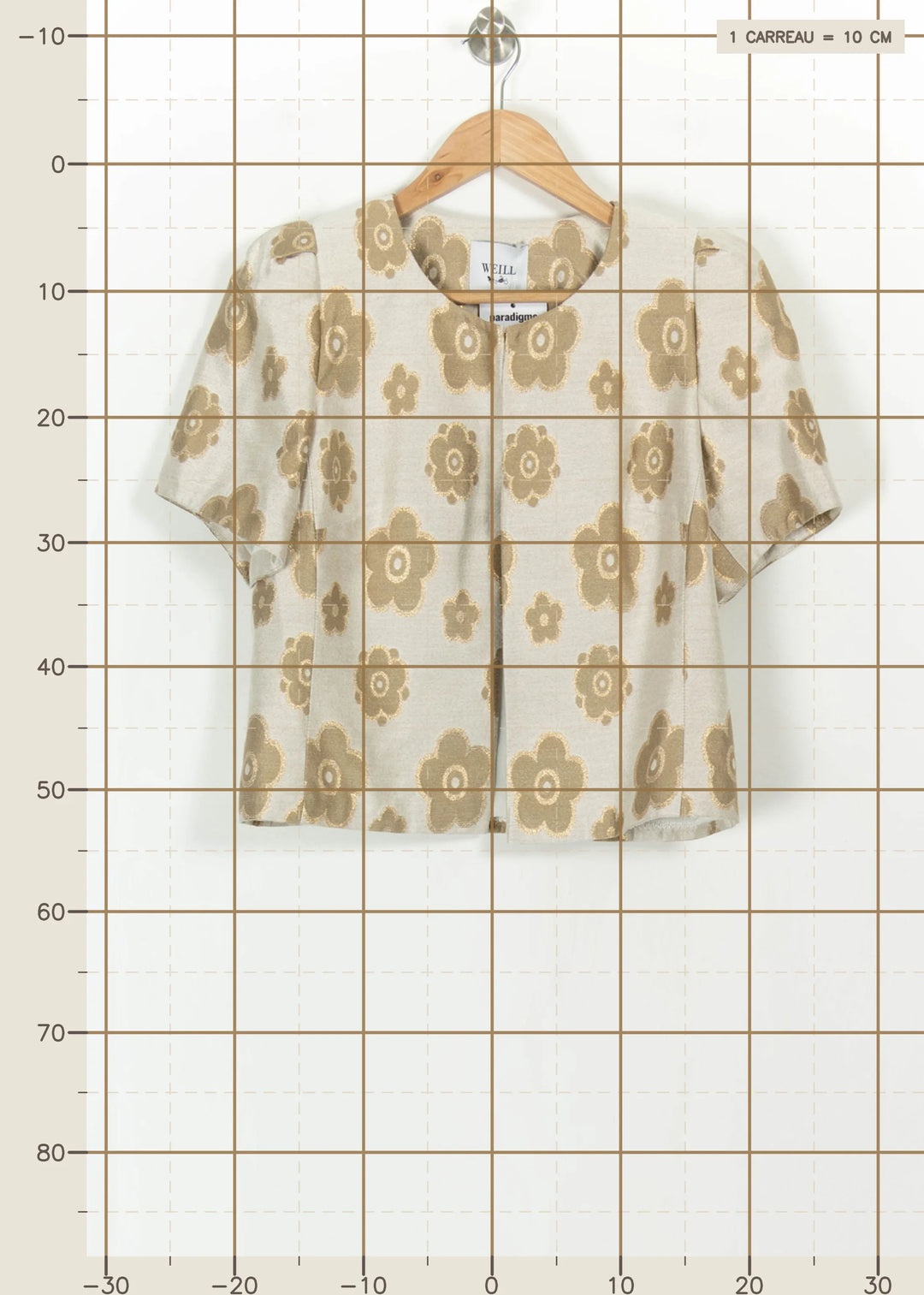 Veste Courte Beige et Dorée - Taille M/38 de la marque Weill | PARAD113681 - Vendu par Paradigme - Image 4