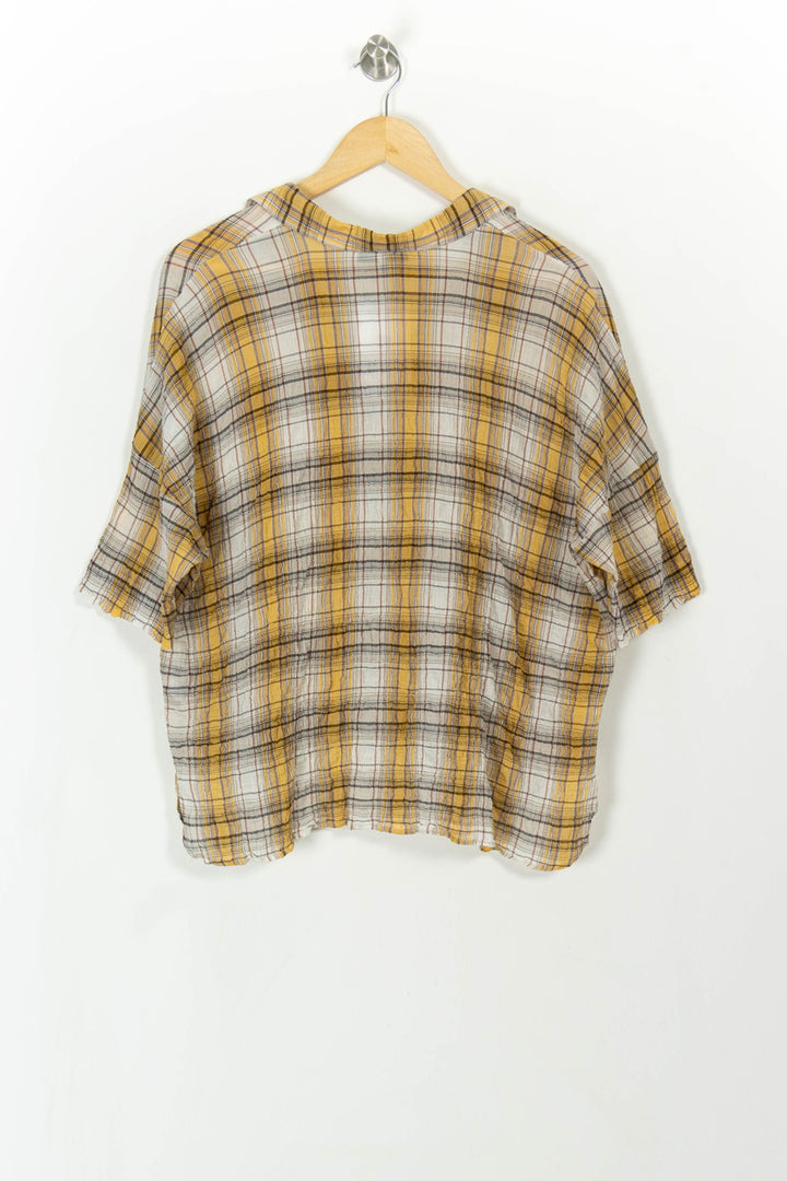 Chemise à Carreaux Jaune et Blanche - Taille XL/42 de la marque Gerard Darel | PARAD113732 - Vendu par Paradigme - Image 5