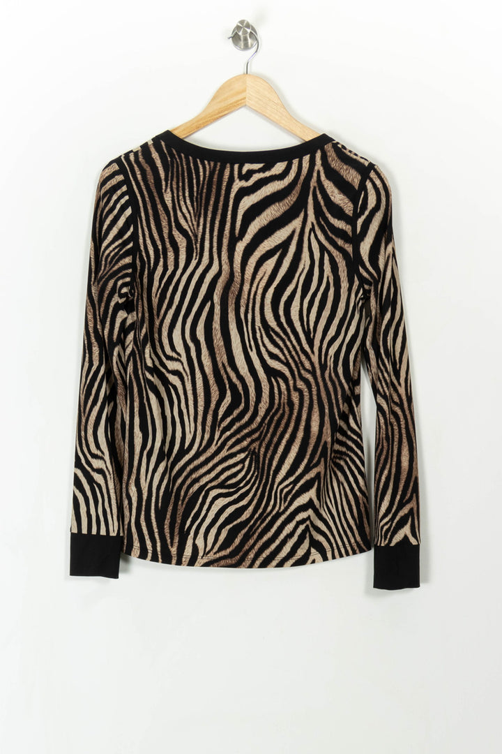 Tee-shirt Manches Longues Noir et Beige - Taille XL/42 de la marque Indies | PARAD113740 - Vendu par Paradigme - Image 5