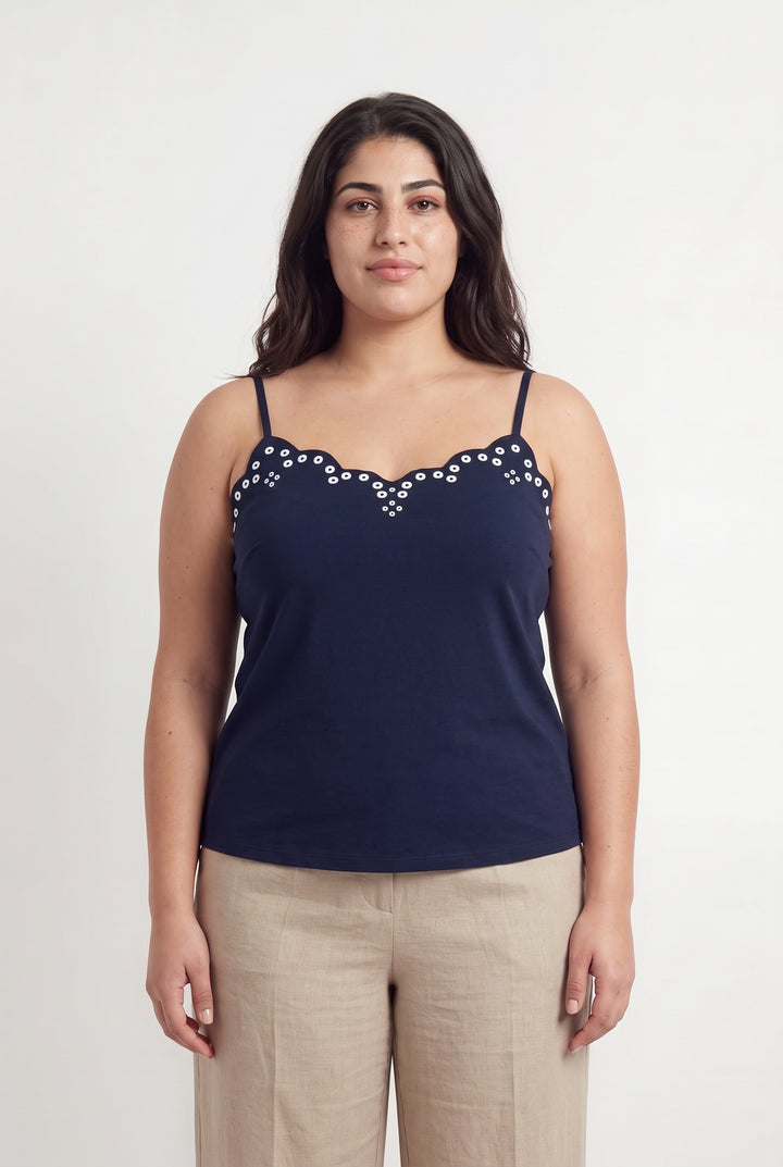 Débardeur Bleu et Blanc - Taille XL/42 de la marque Indies | PARAD113741 - Vendu par Paradigme - Image 1