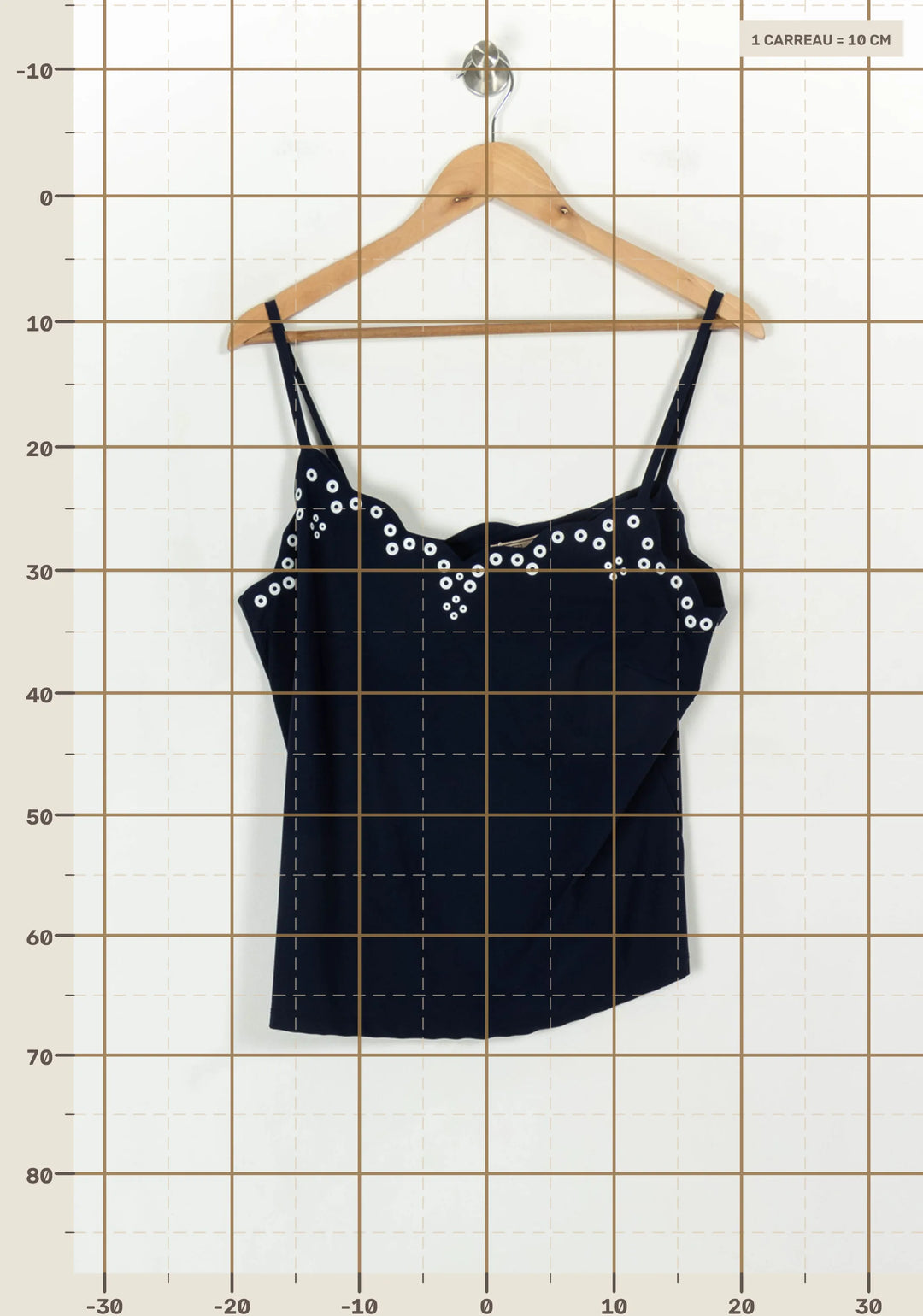 Débardeur Bleu et Blanc - Taille XL/42 de la marque Indies | PARAD113741 - Vendu par Paradigme - Image 4