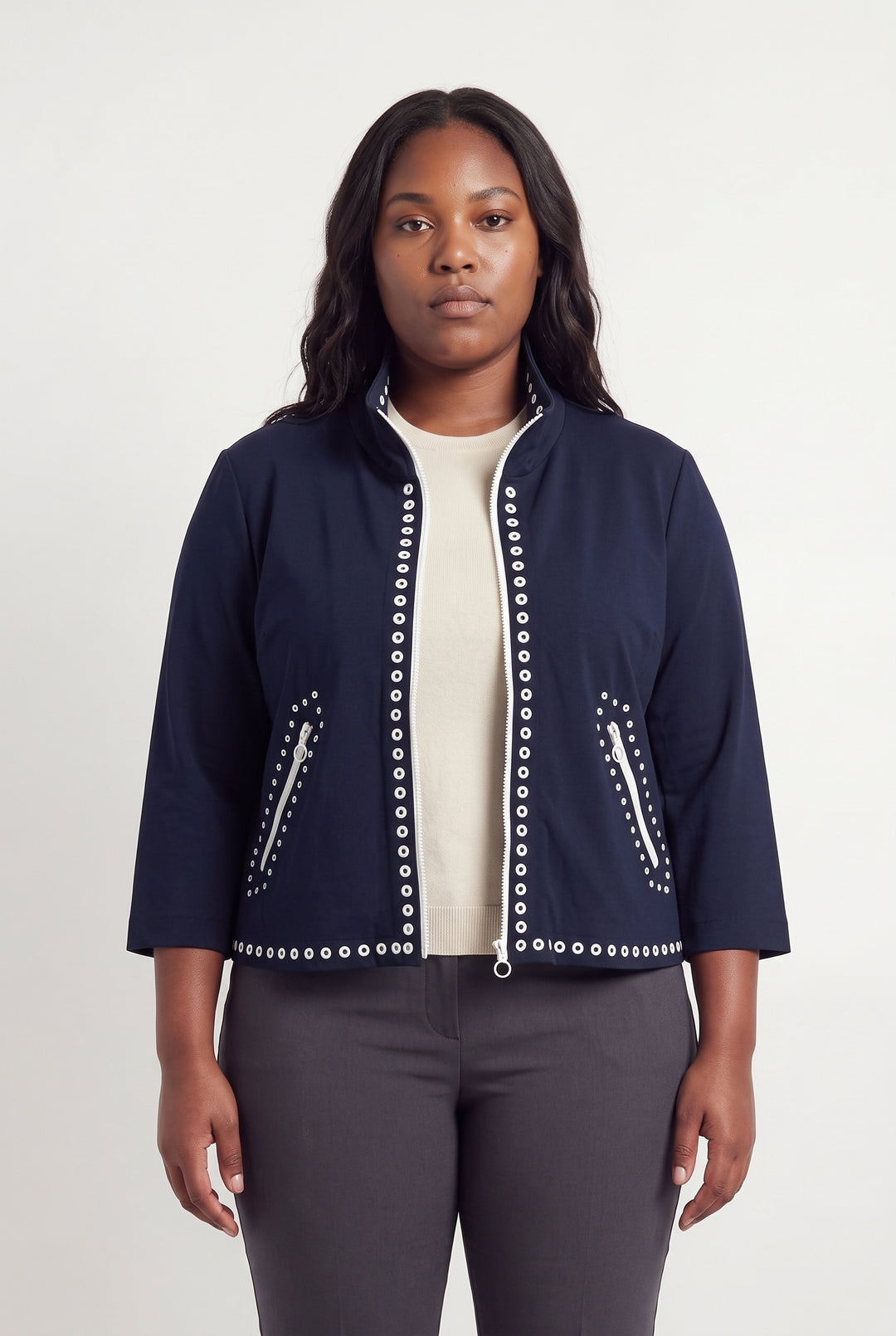 Veste Bleu et Blanc - Taille XL/42 de la marque Indies | PARAD113742 - Vendu par Paradigme - Image 1