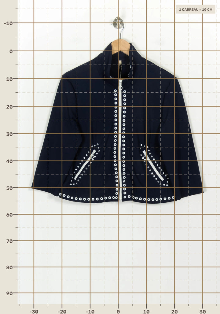 Veste Bleu et Blanc - Taille XL/42 de la marque Indies | PARAD113742 - Vendu par Paradigme - Image 4