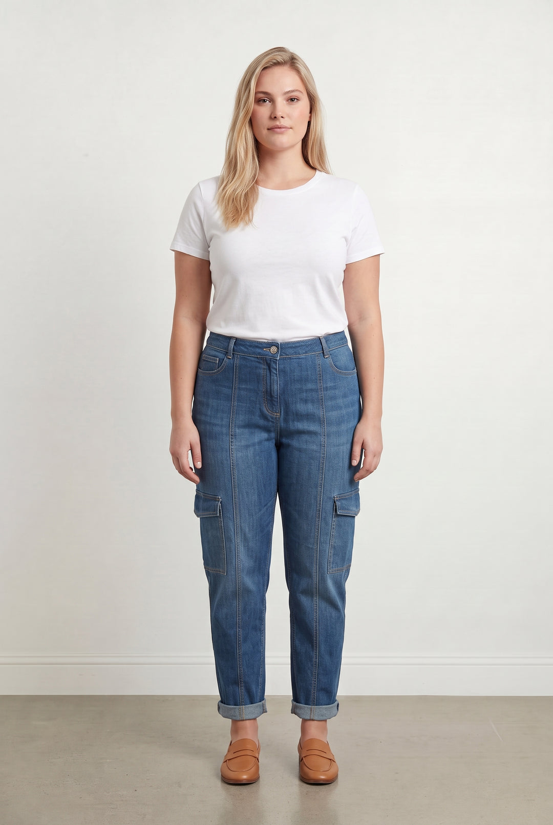 Pantalon Cargo Bleu - Taille XL/42 de la marque Indies | PARAD113743 - Vendu par Paradigme - Image 1